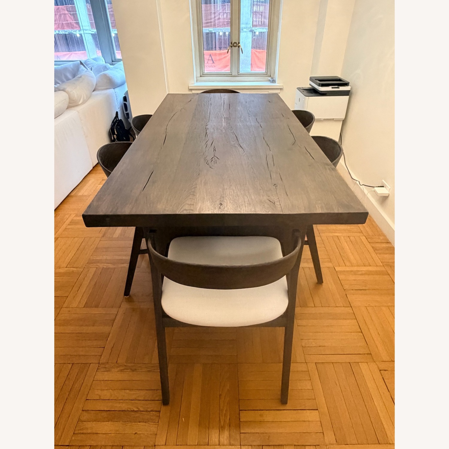 Restoration Hardware Reclaimed Oak Plank Rect. Dining Table - image-1