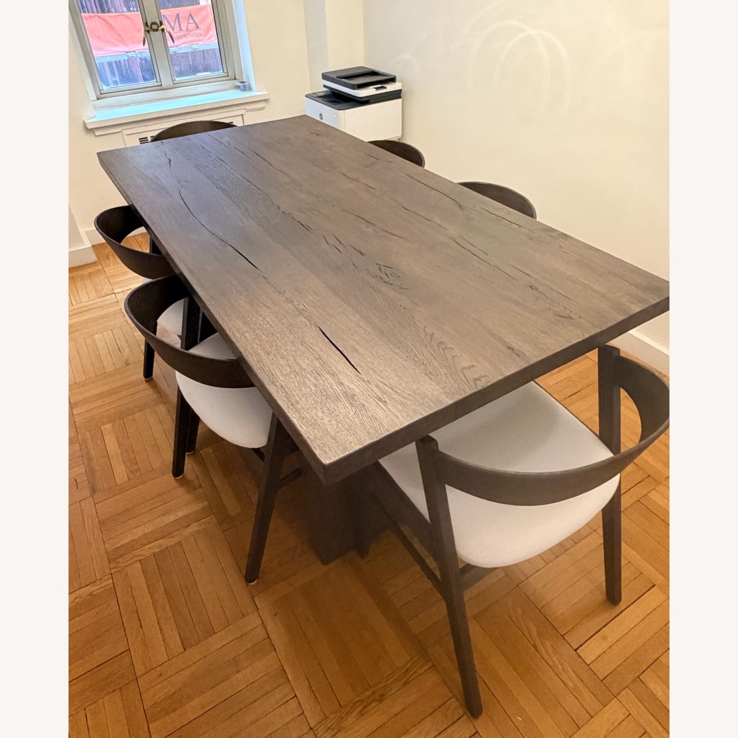 Restoration Hardware Reclaimed Oak Plank Rect. Dining Table - image-2