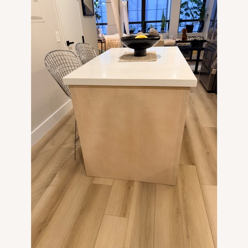 Used Pottery Barn Cayman Natural Kitchen Island for sale on AptDeco