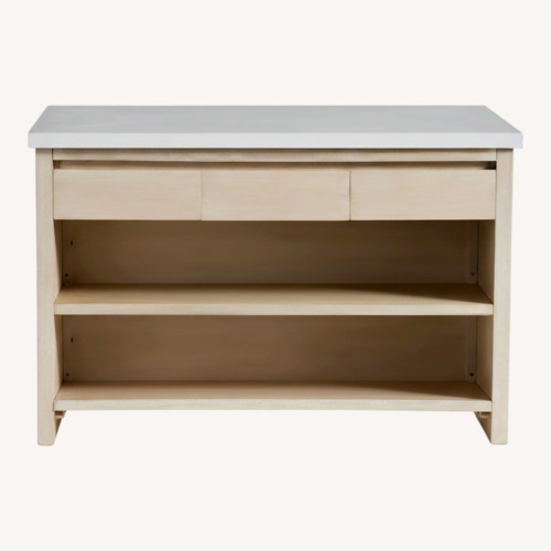 Used Pottery Barn Cayman Natural Kitchen Island for sale on AptDeco