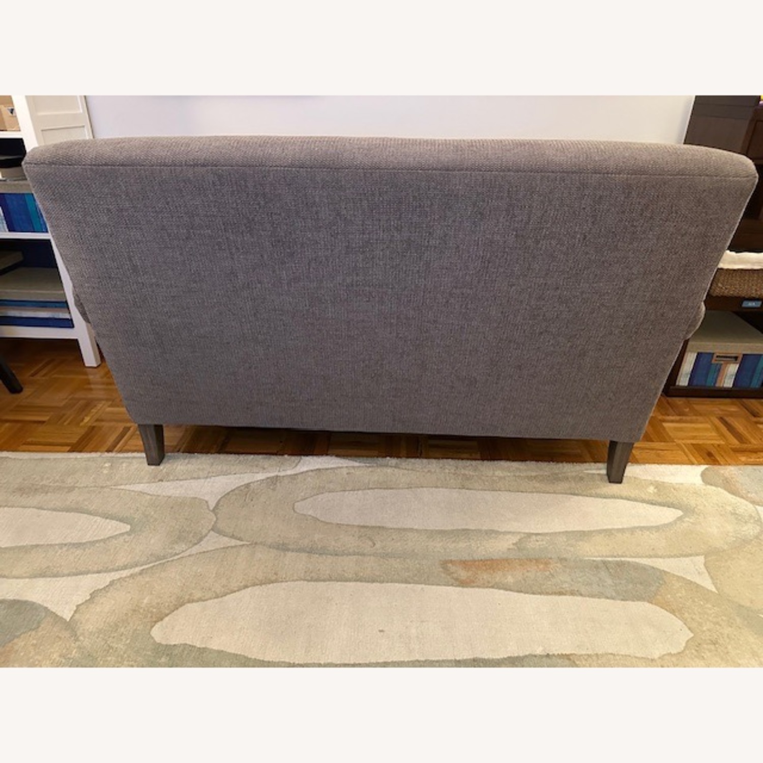 Crate & Barrel Light Gray Loveseat - image-3