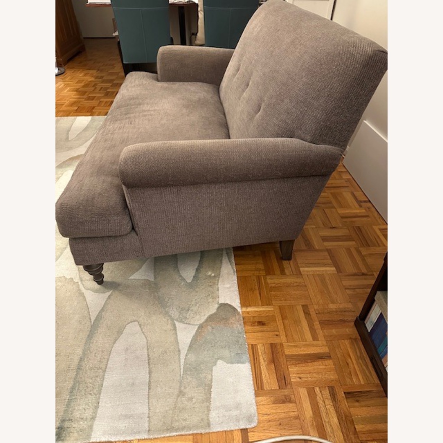 Crate & Barrel Light Gray Loveseat - image-2