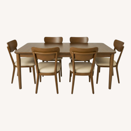 Used Dark Brown Dining Set with Chairs for sale on AptDeco