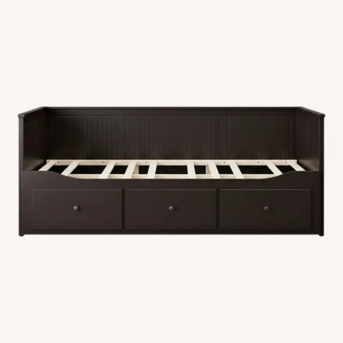 Used IKEA Hemnes Dark Brown Wood Sleeper Sofa for sale on AptDeco