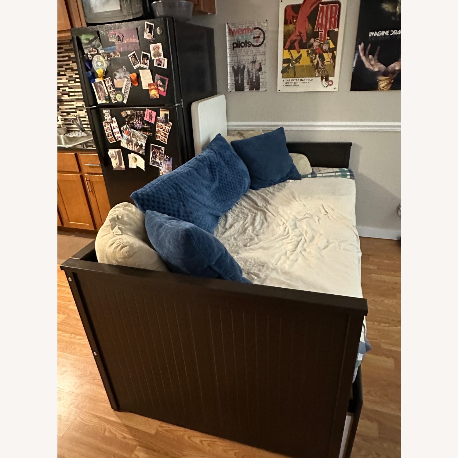 IKEA Hemnes Dark Brown Wood Sleeper Sofa - image-4