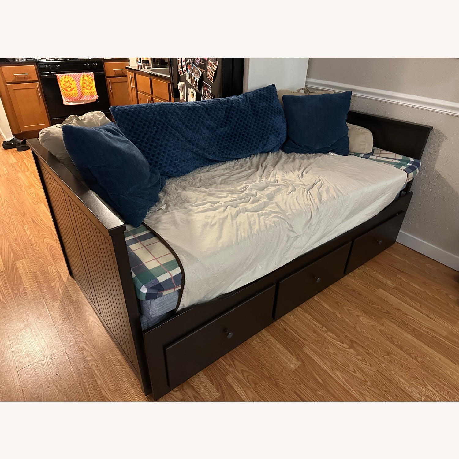 IKEA Hemnes Dark Brown Wood Sleeper Sofa - image-2