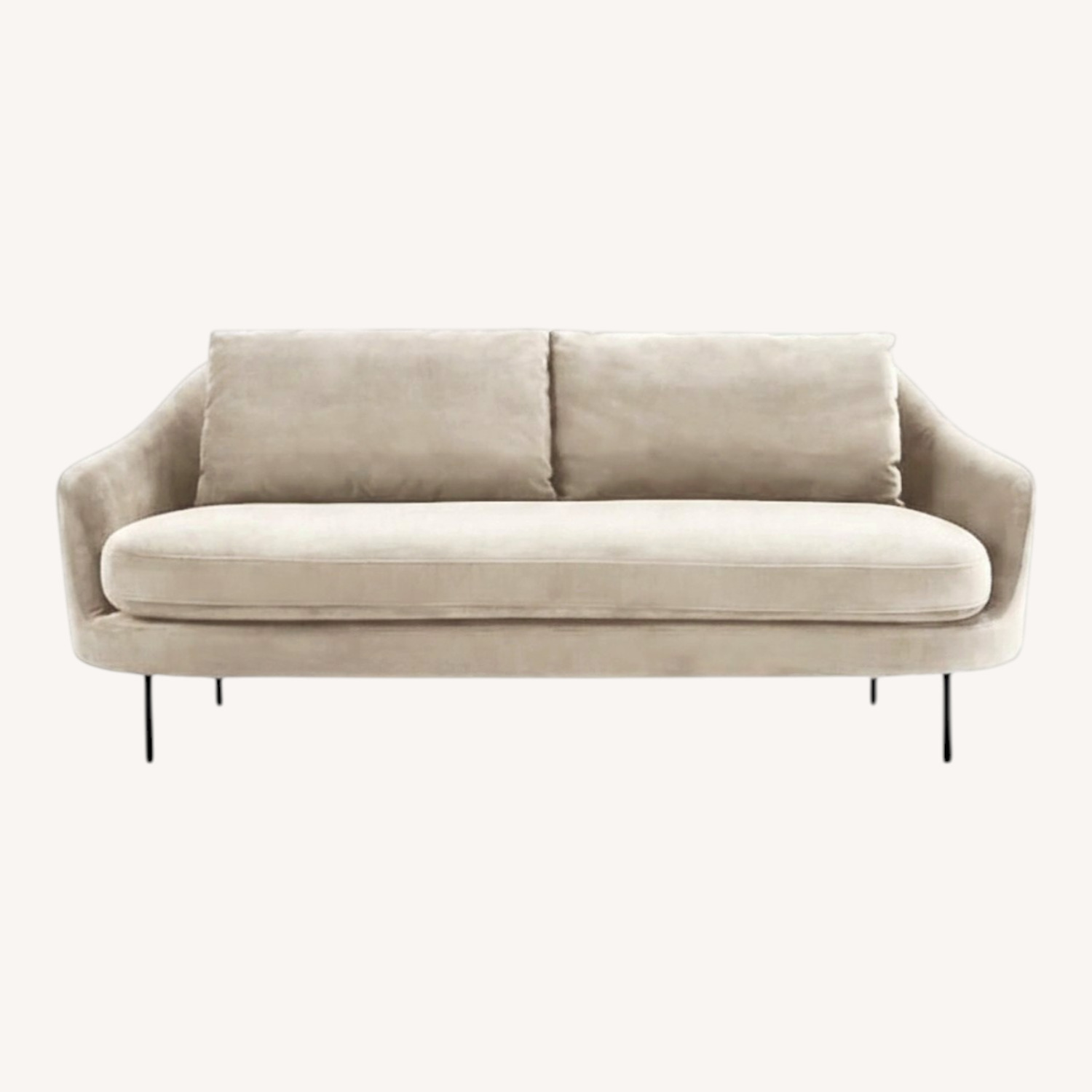West Elm Light Gray Fabric 3+ Seater Sofa - image-0