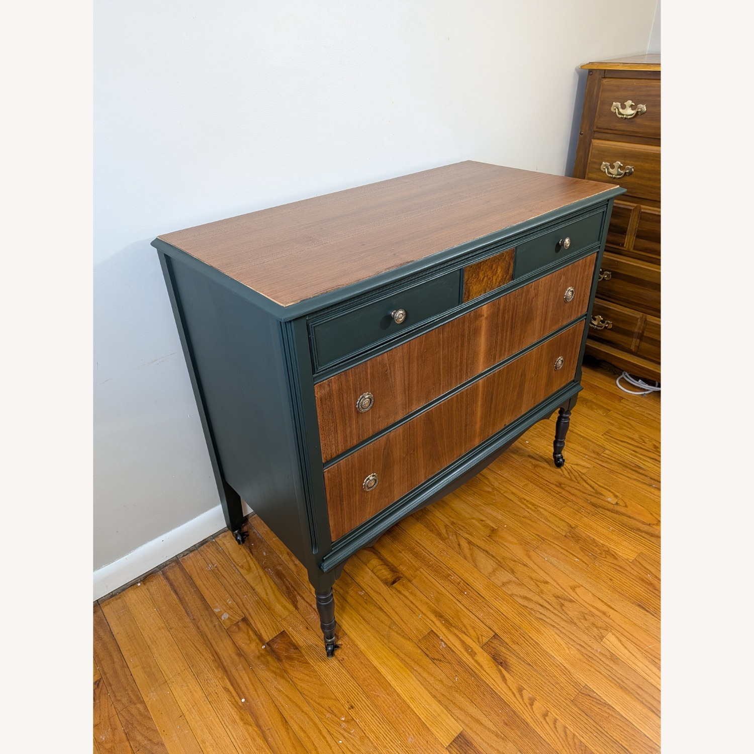 Early 1900s Solid Wood Antique Dresser - image-8