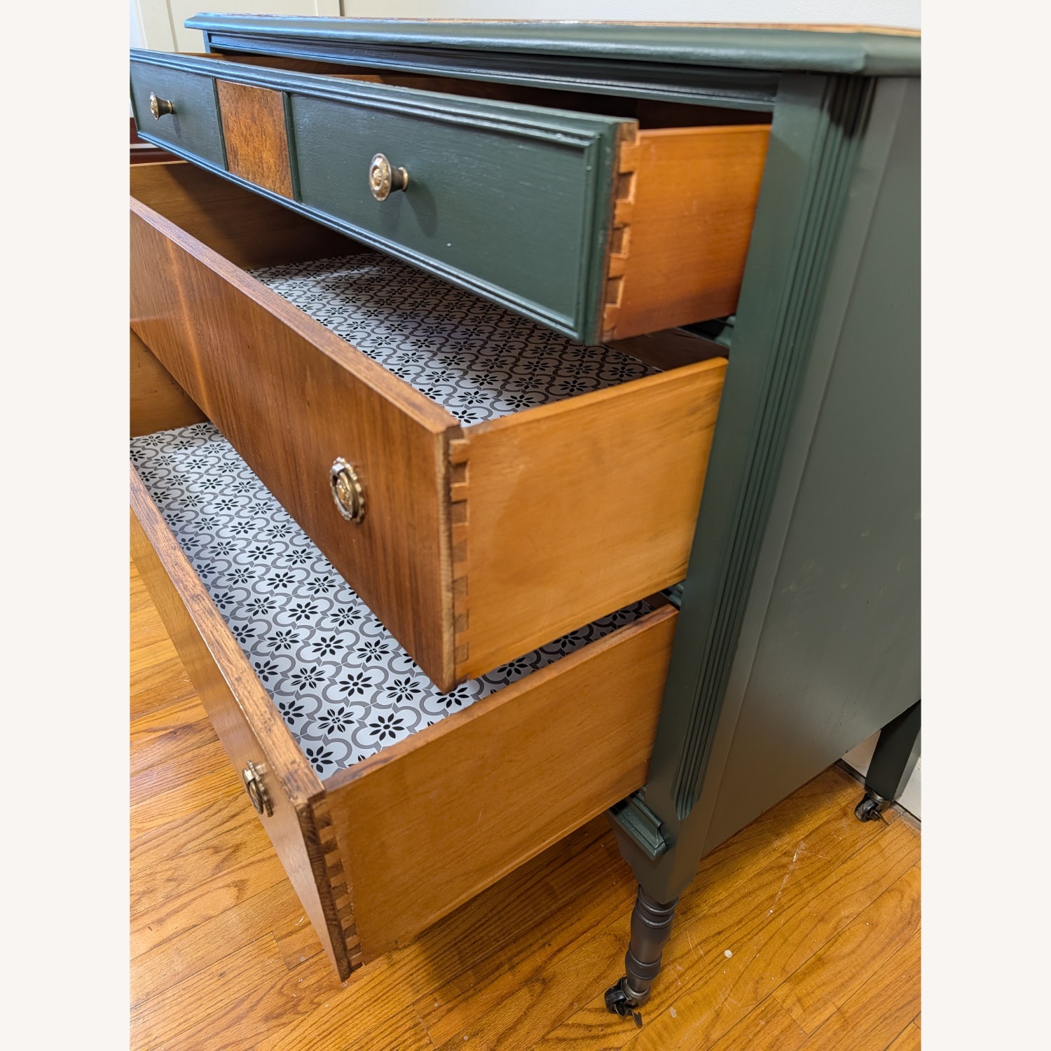 Early 1900s Solid Wood Antique Dresser - image-7