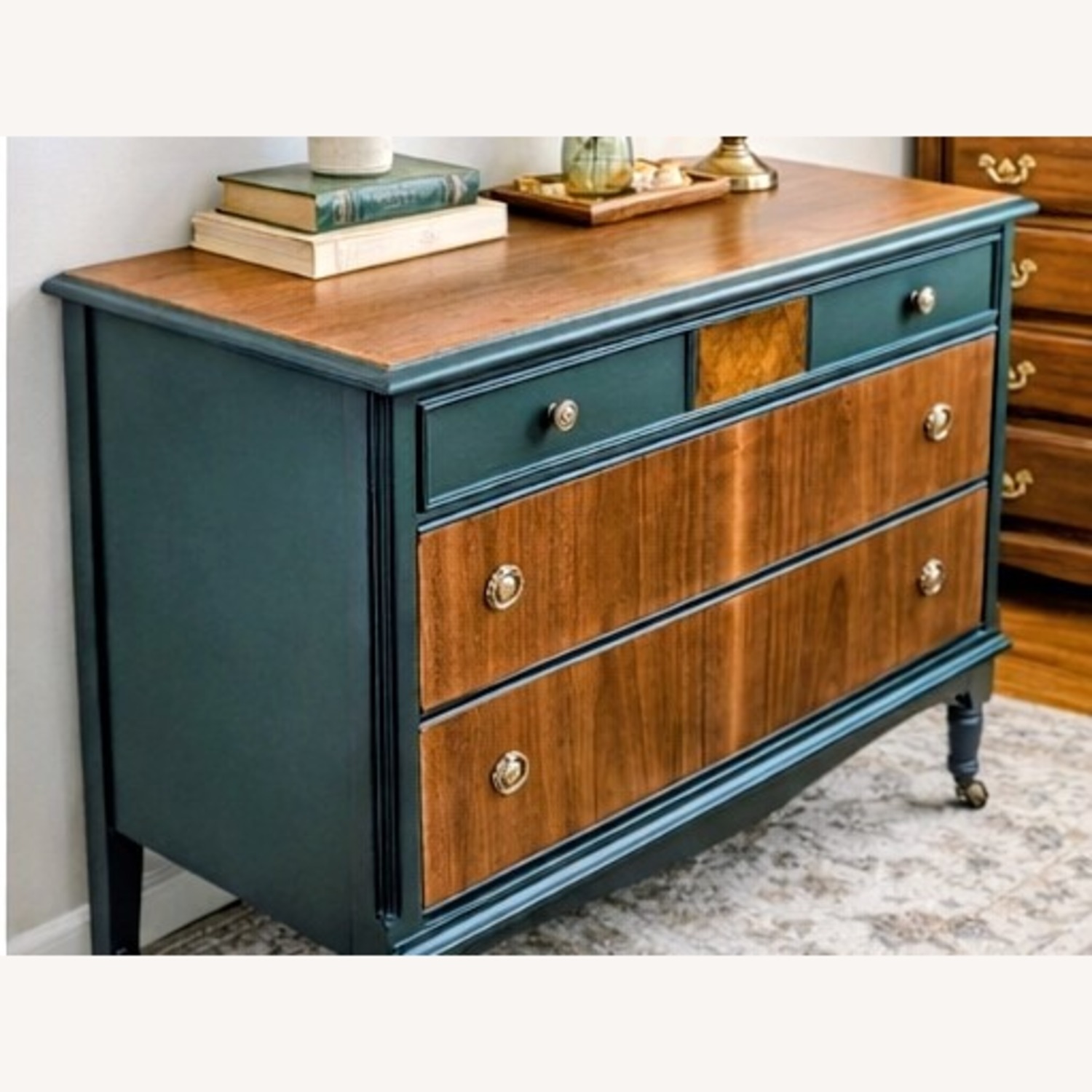 Early 1900s Solid Wood Antique Dresser - image-3