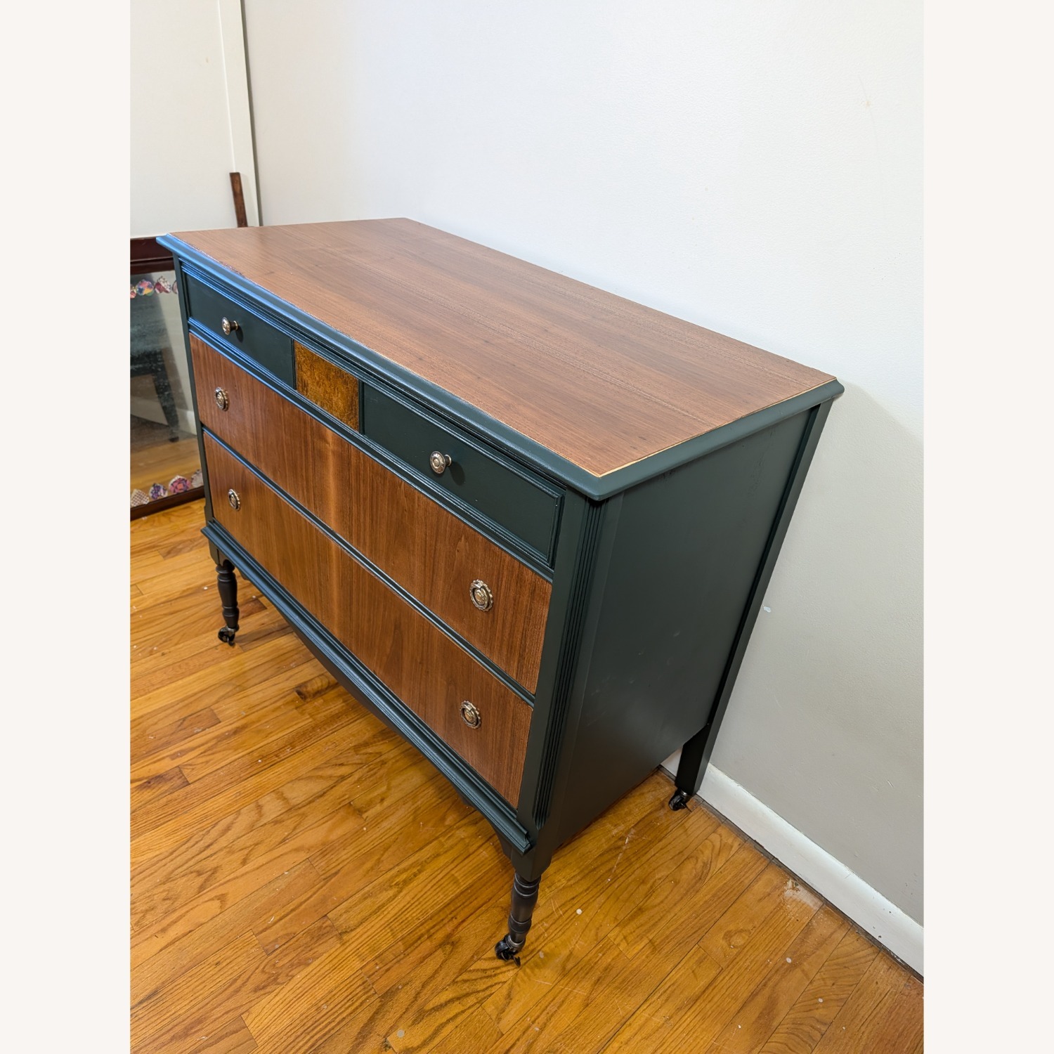 Early 1900s Solid Wood Antique Dresser - image-9