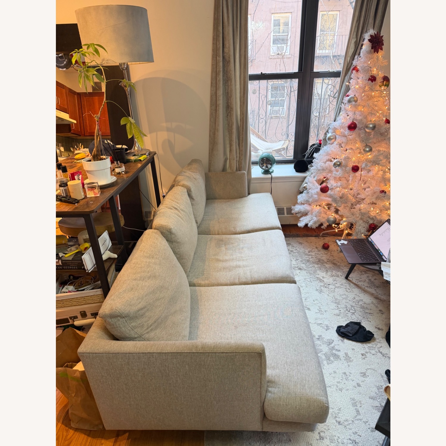 Article Burrard Light Gray Fabric 3 Seater Sofa - image-6