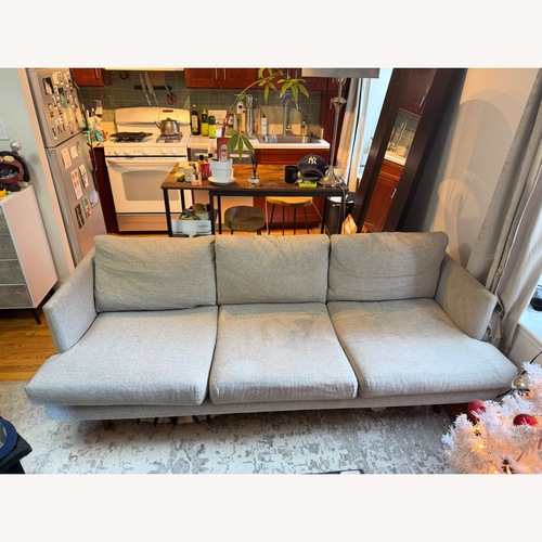 Used Article Burrard Light Gray Fabric 3 Seater Sofa for sale on AptDeco