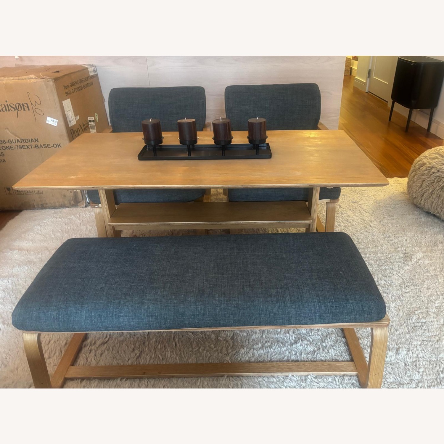 Muji Wood Dining Chairs and Bench - image-2