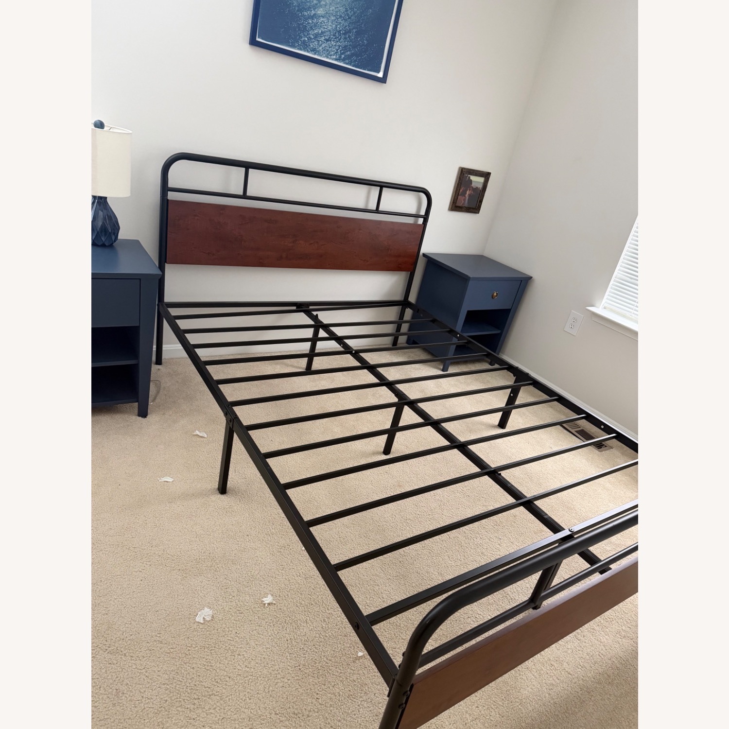 Wayfair Dark Brown Metal Queen Bed - image-1