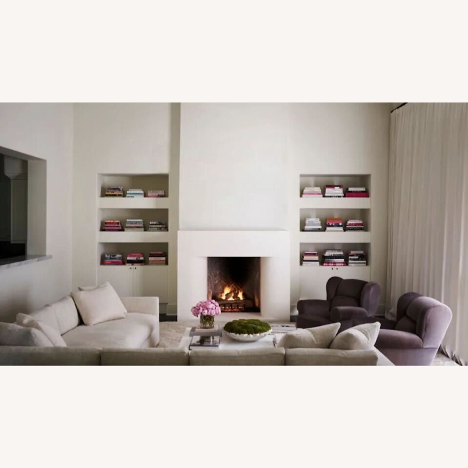 Dark Brown Suede Armchair - image-5