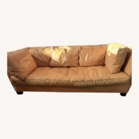 Light Brown Leather 3+ Seater Sofa