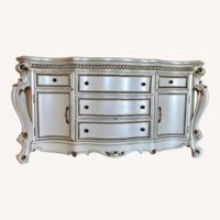 Vintage/Antique White Wood Armoire