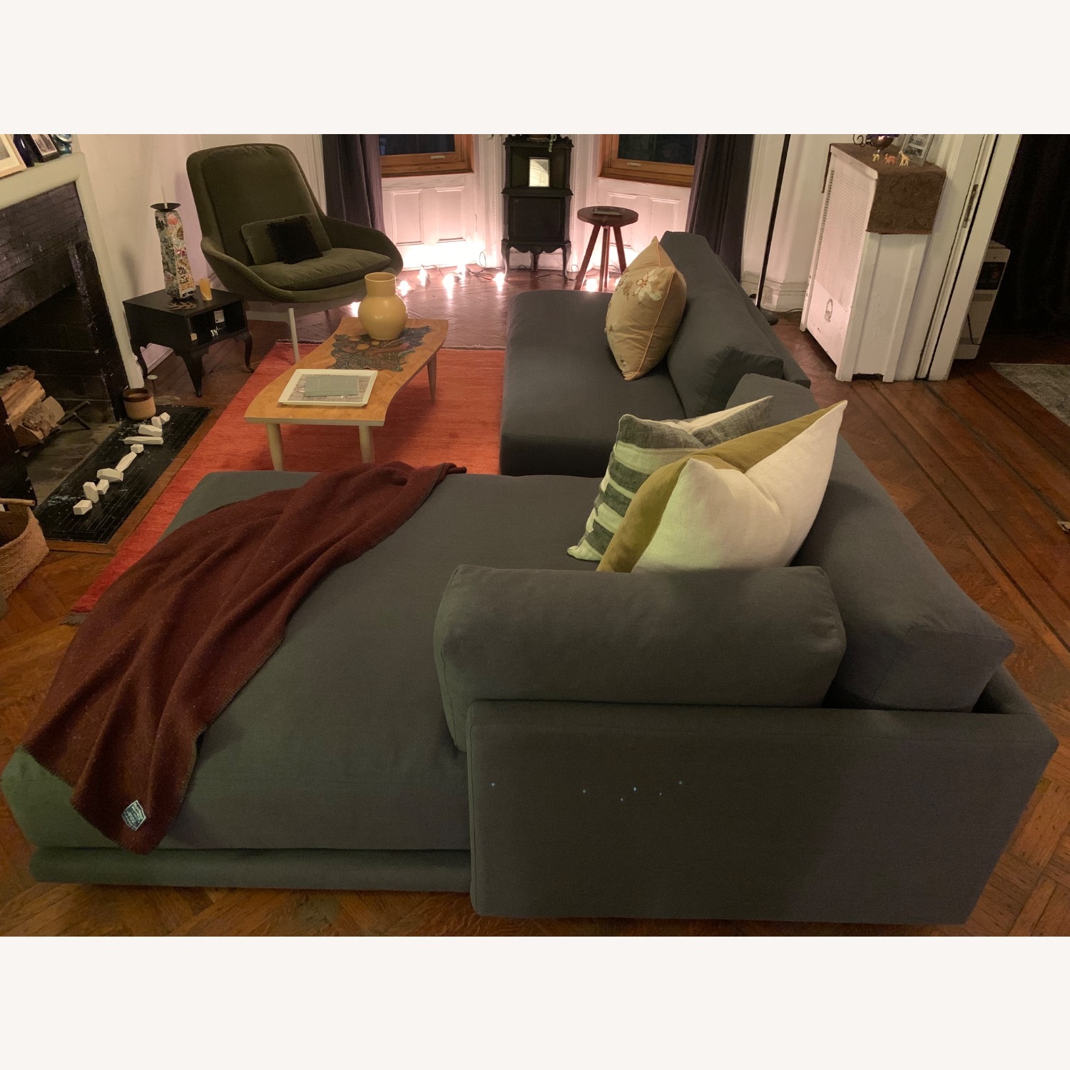 Blu Dot “Sunday Right Chaise” in Makada Charcoal - image-5