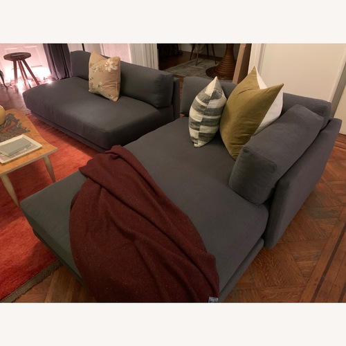 Used Blu Dot “Sunday Right Chaise” in Makada Charcoal  for sale on AptDeco