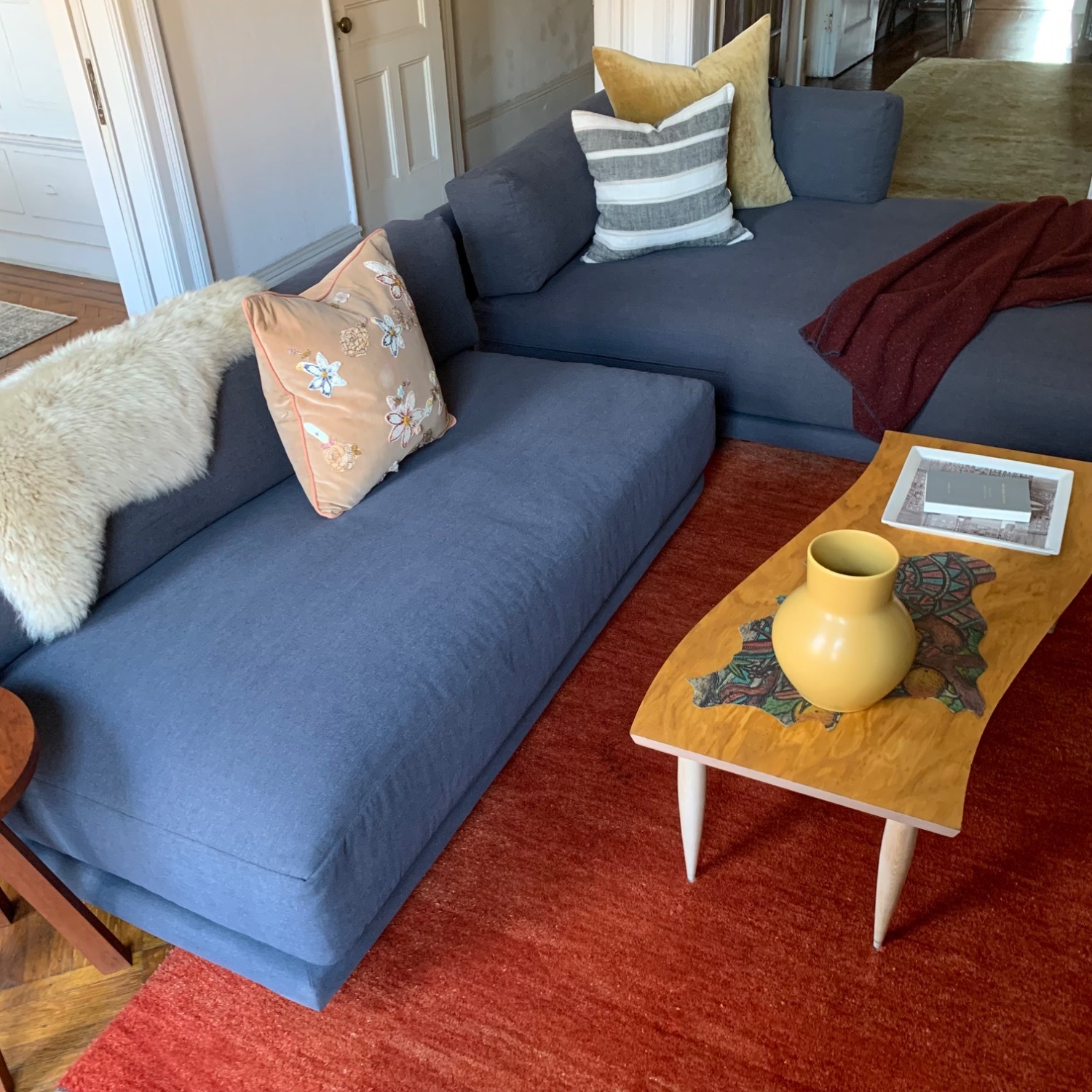 Blu Dot Sunday 65” Sofa in Makada Charcoal - image-2