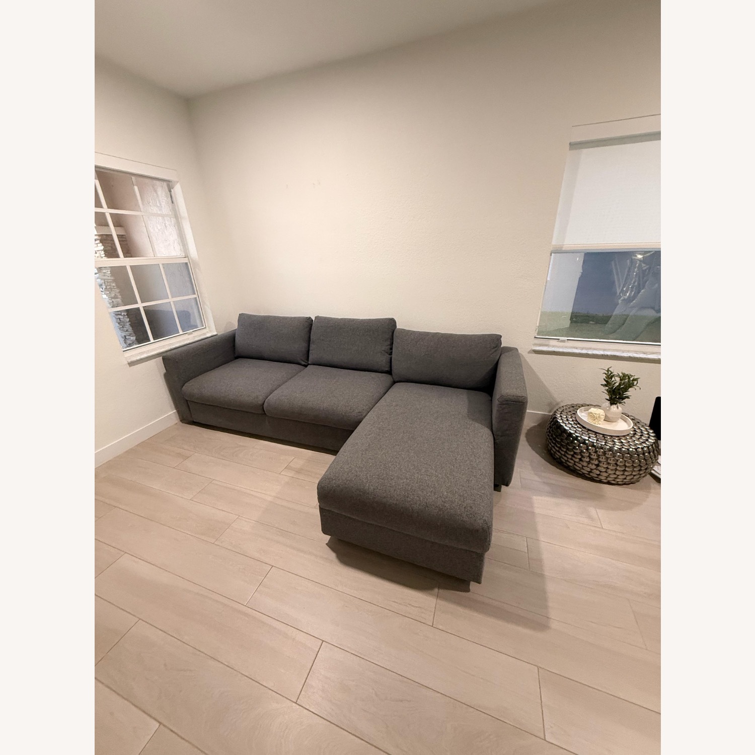 IKEA FINNALA Sofa Bed Light Gray 2 Piece Sectional - image-5