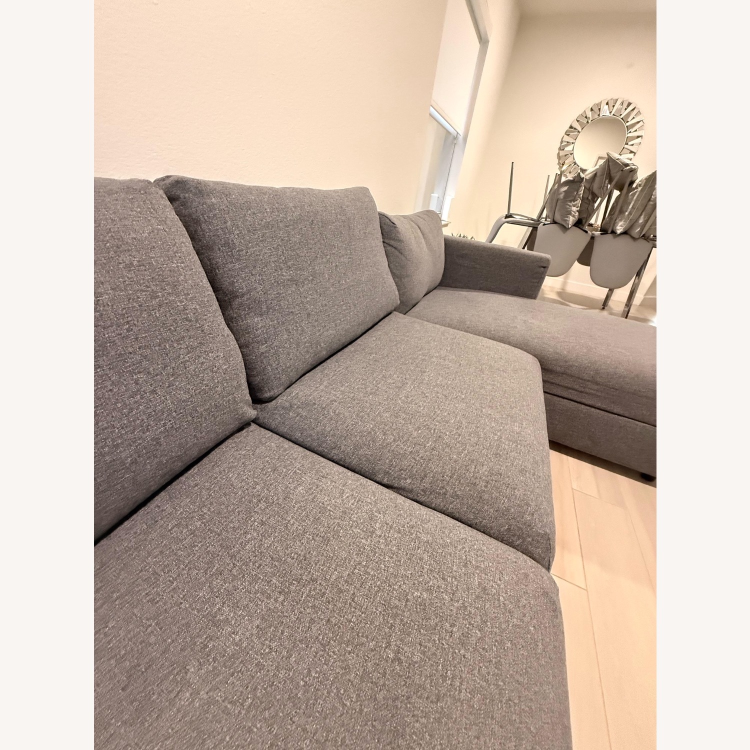 IKEA FINNALA Sofa Bed Light Gray 2 Piece Sectional - image-3