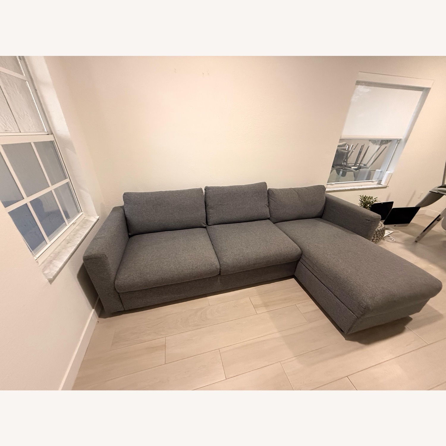 IKEA FINNALA Sofa Bed Light Gray 2 Piece Sectional - image-4