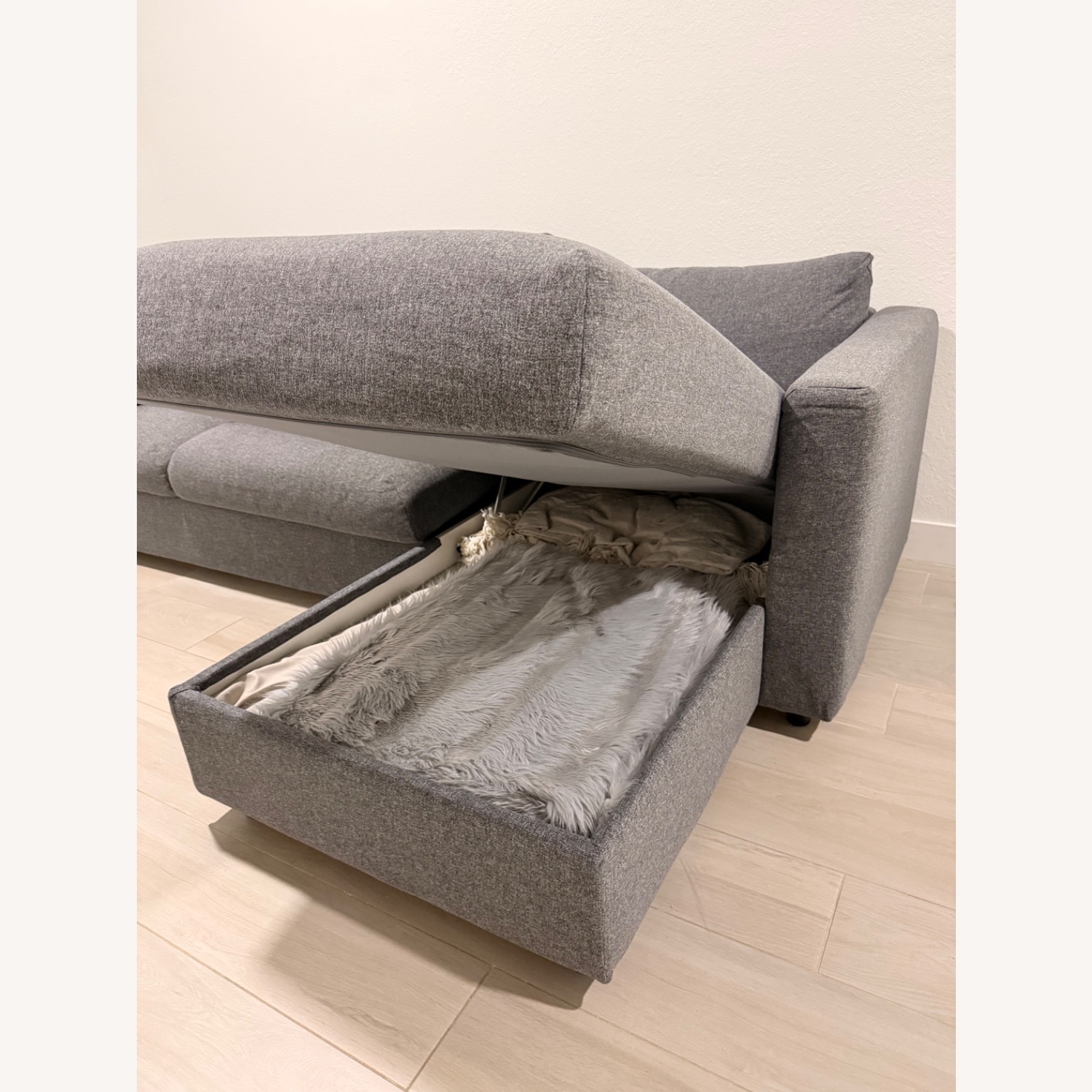 IKEA FINNALA Sofa Bed Light Gray 2 Piece Sectional - image-11