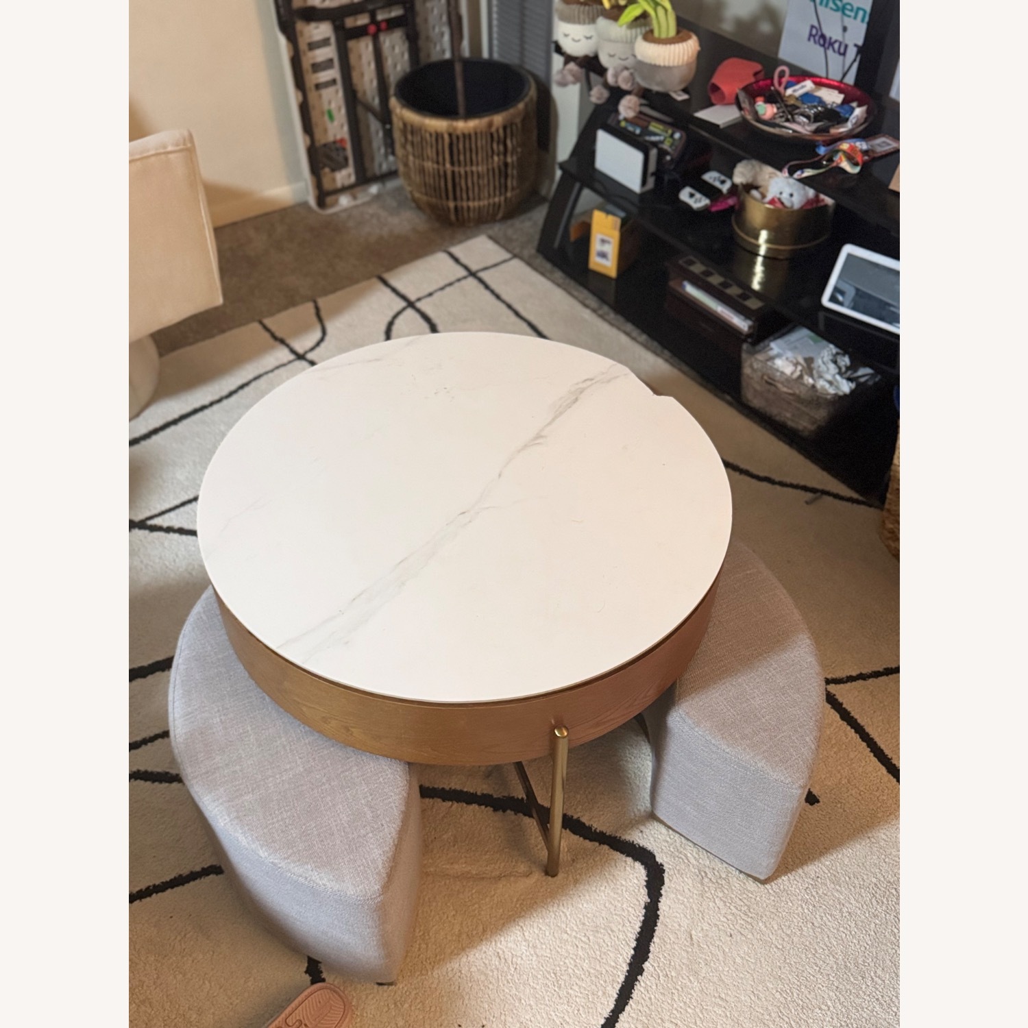 Wayfair White Ceramic Coffee Table - image-1