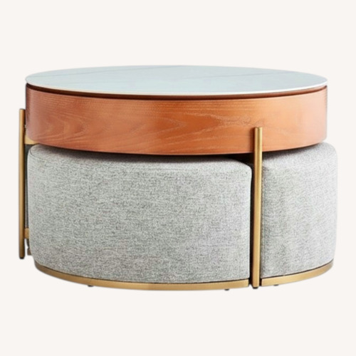 Used Wayfair White Ceramic Coffee Table for sale on AptDeco