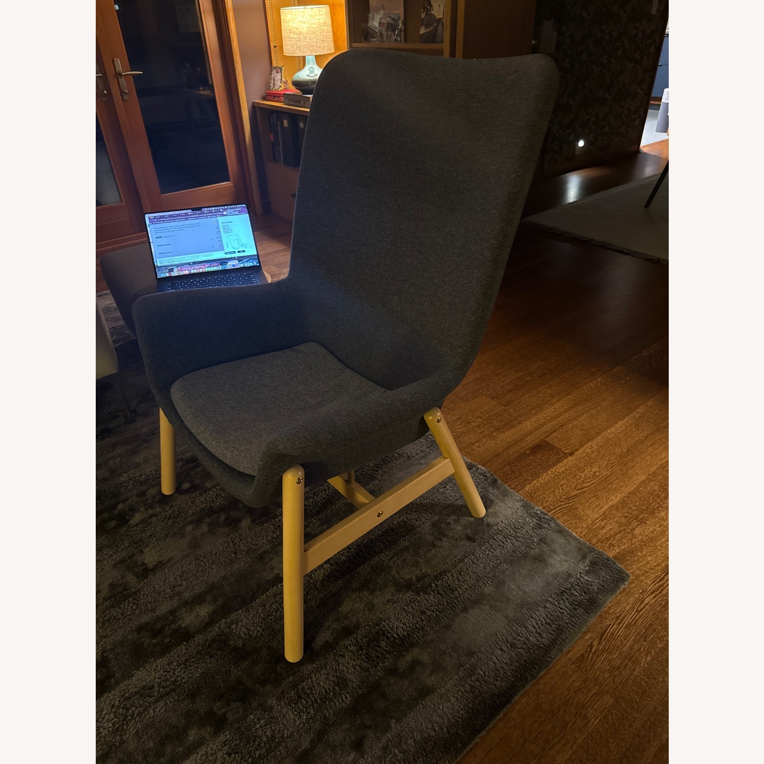 IKEA VEDBO High Back Armchair Gunnar’s Dark Gray  - image-2