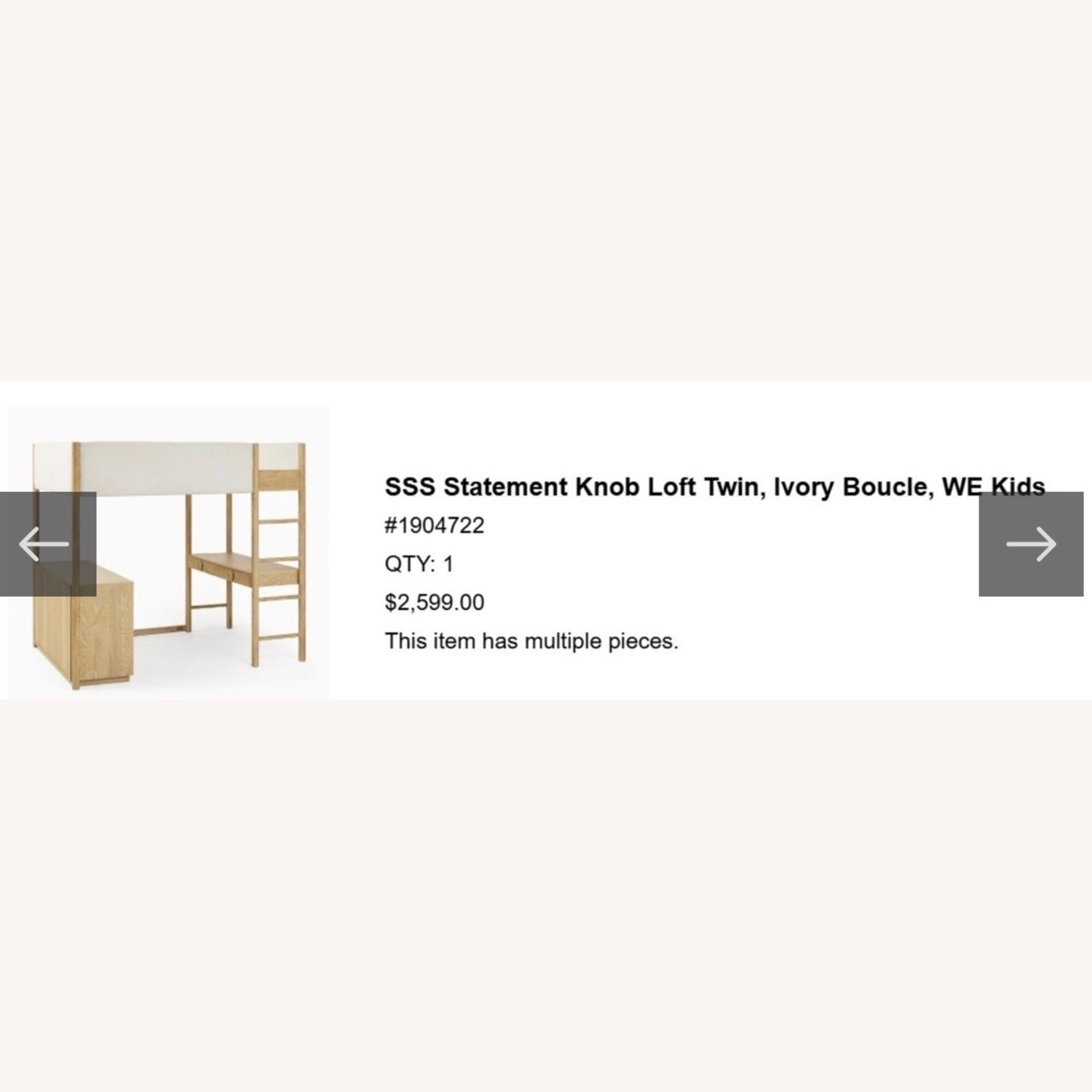 West Elm Bunk/Loft Bed Set with Desk and Dresser - image-2