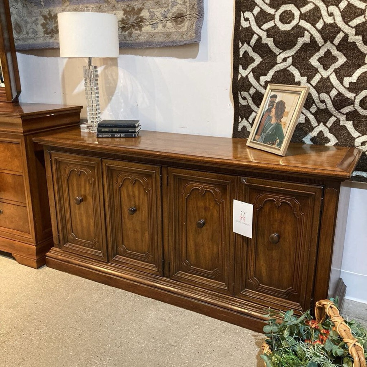 Mid-Century Solid Wood 4-Door Credenza - image-2