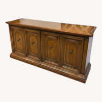 Mid-Century Solid Wood 4-Door Credenza