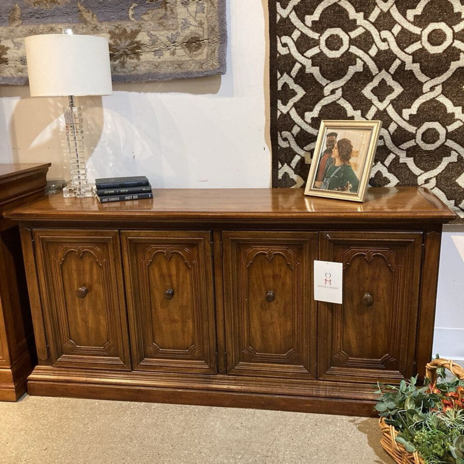 Mid-Century Solid Wood 4-Door Credenza - image-3