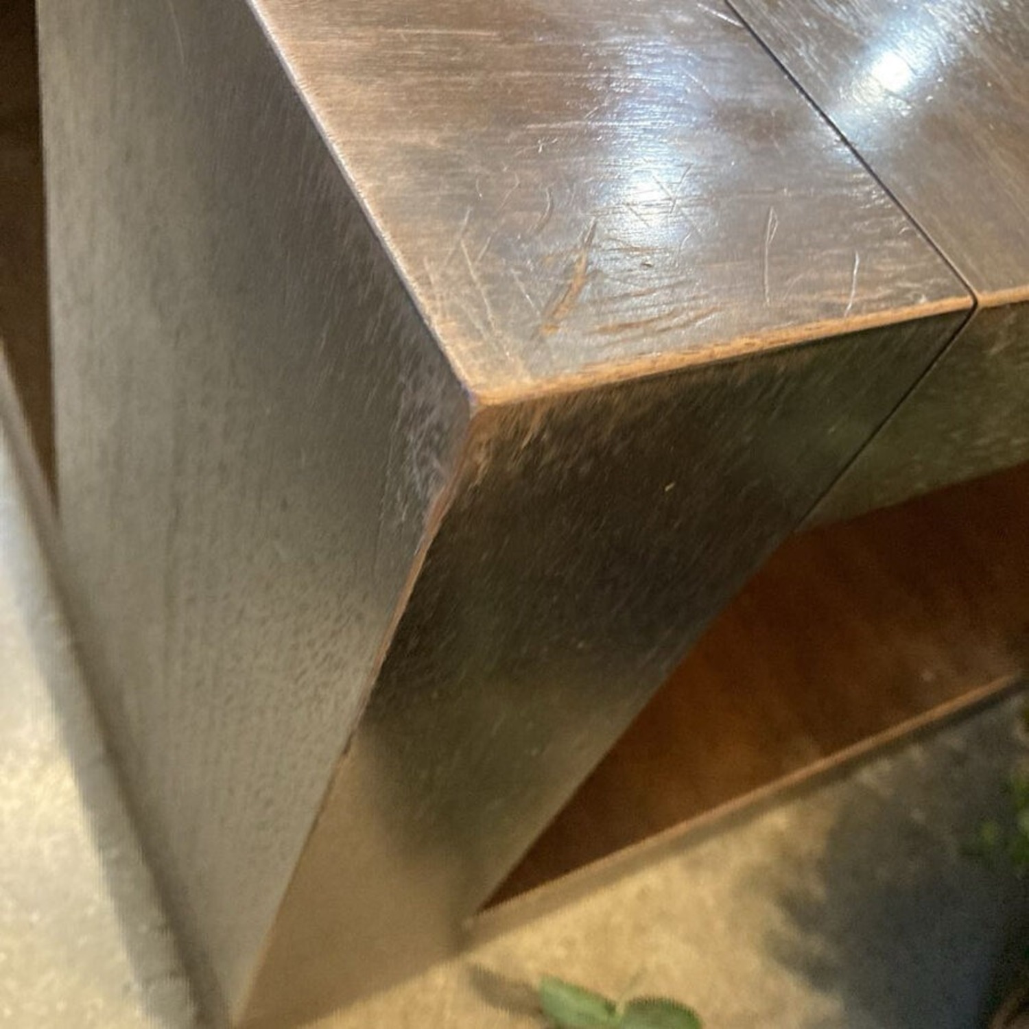 Oversized Rectangular Tiered Wood Coffee Table - image-11