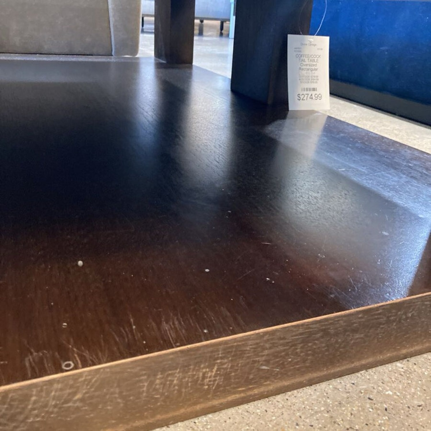 Oversized Rectangular Tiered Wood Coffee Table - image-13