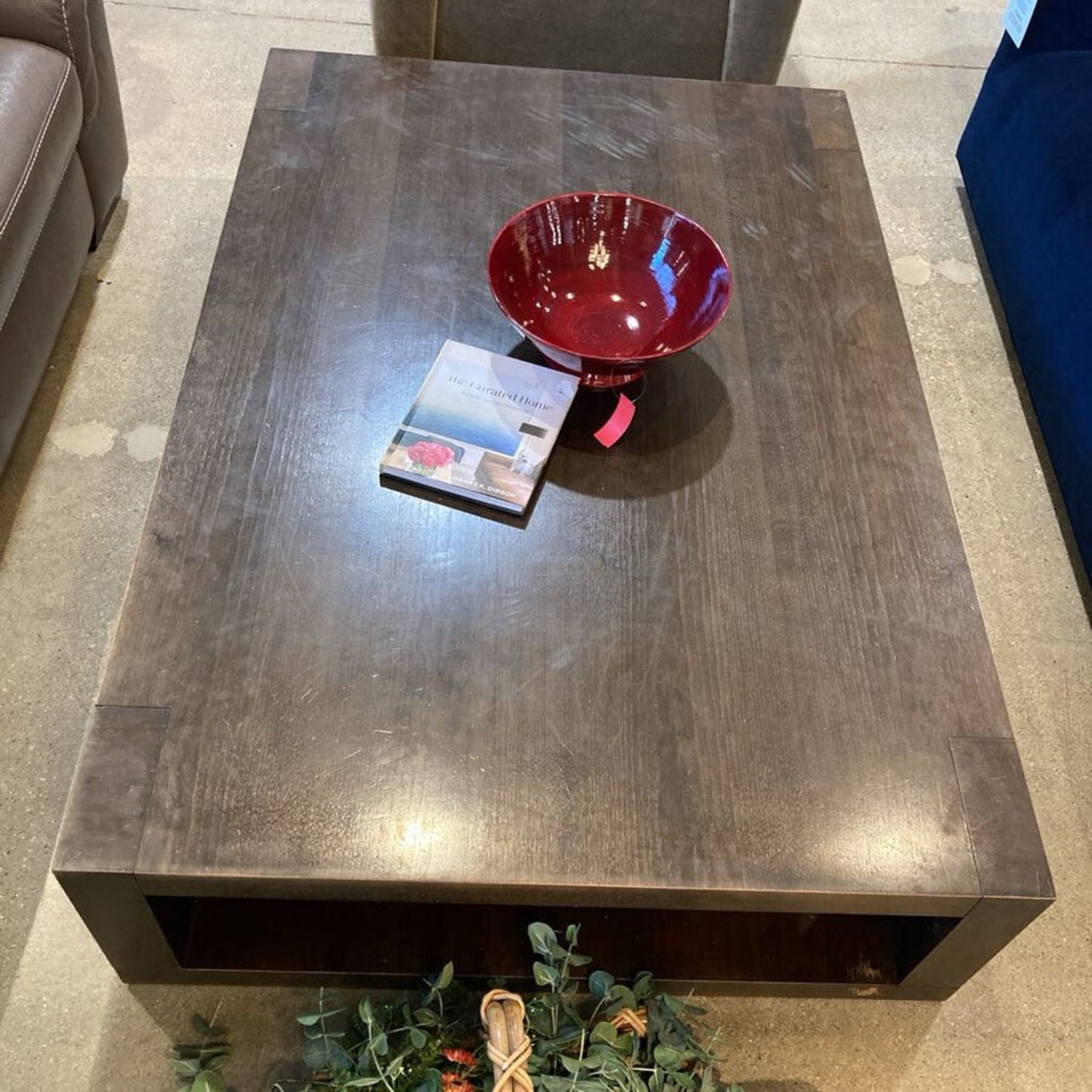 Oversized Rectangular Tiered Wood Coffee Table - image-4