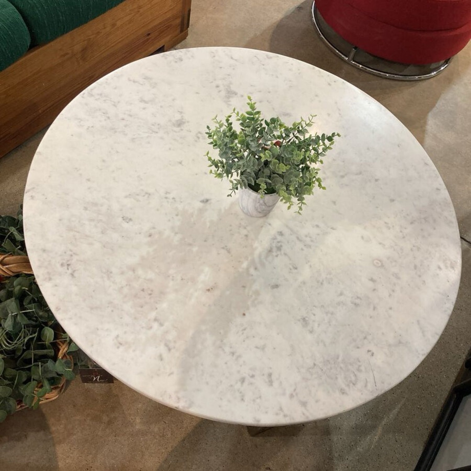 Four Hands Naomi Brass & Marble Coffee Table - image-4