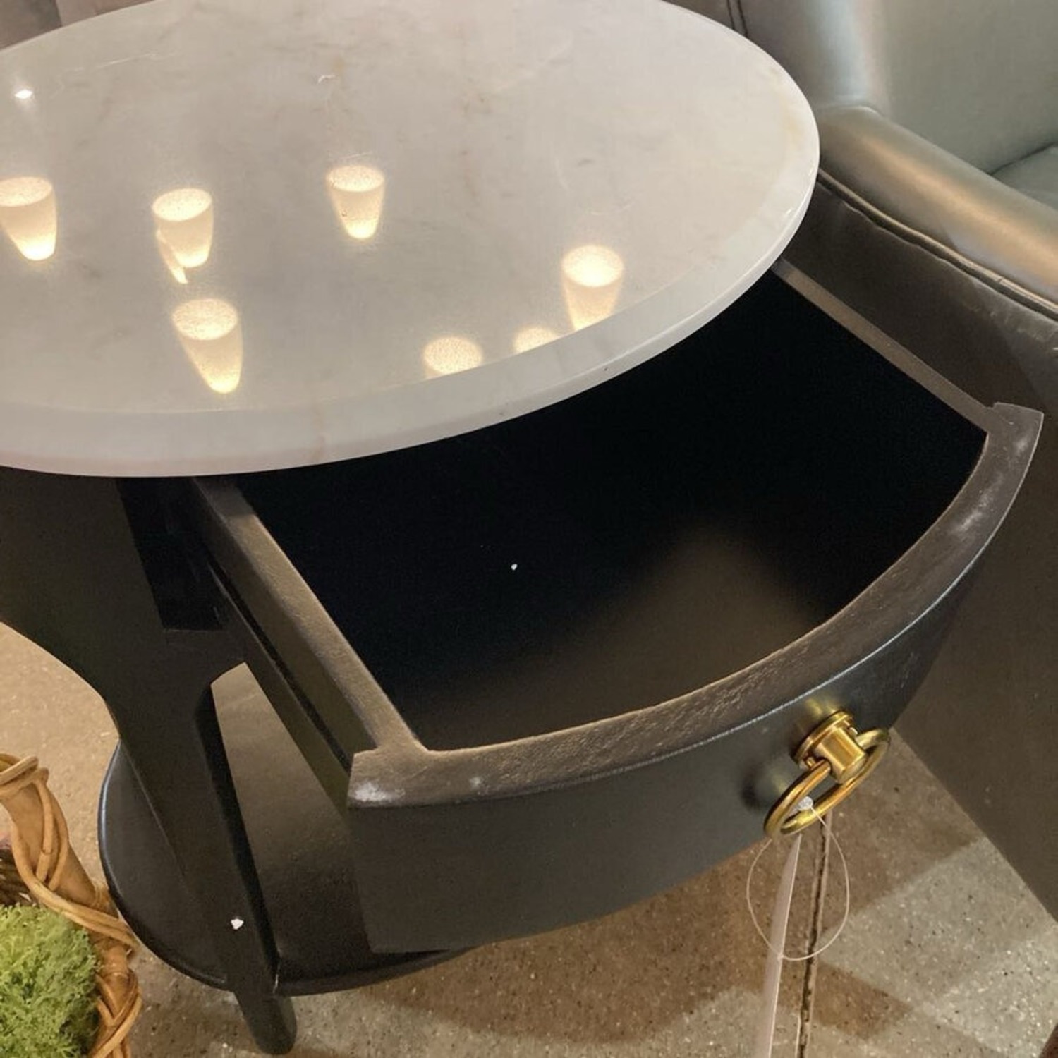 Ellen Marble Top Single Drawer Nightstand - image-7