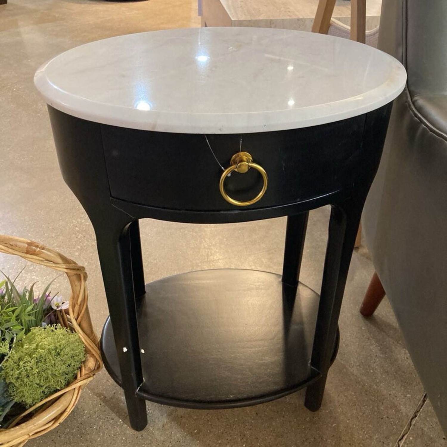 Ellen Marble Top Single Drawer Nightstand - image-3