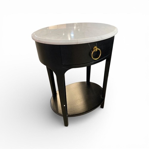Used Ellen Marble Top Single Drawer Nightstand for sale on AptDeco
