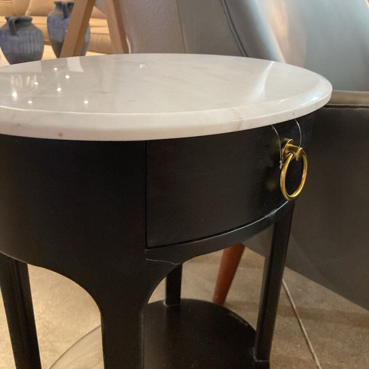 Ellen Marble Top Single Drawer Nightstand - image-5