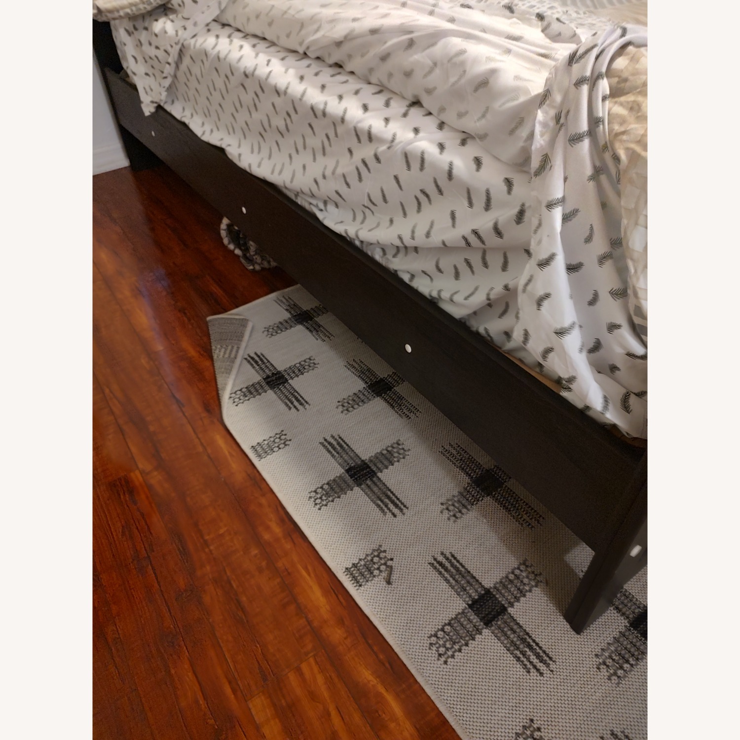 Rooms To Go Dark Brown Queen Bedframe  - image-3