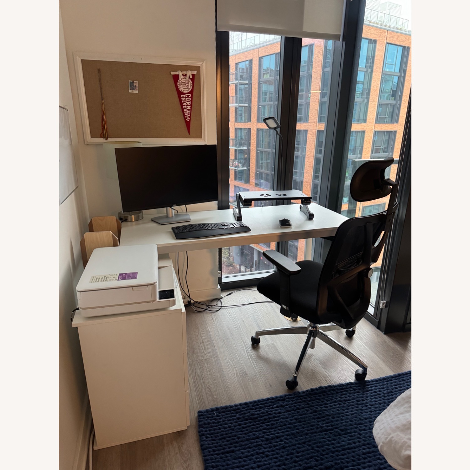 White L-Shaped Computer Desk - image-2