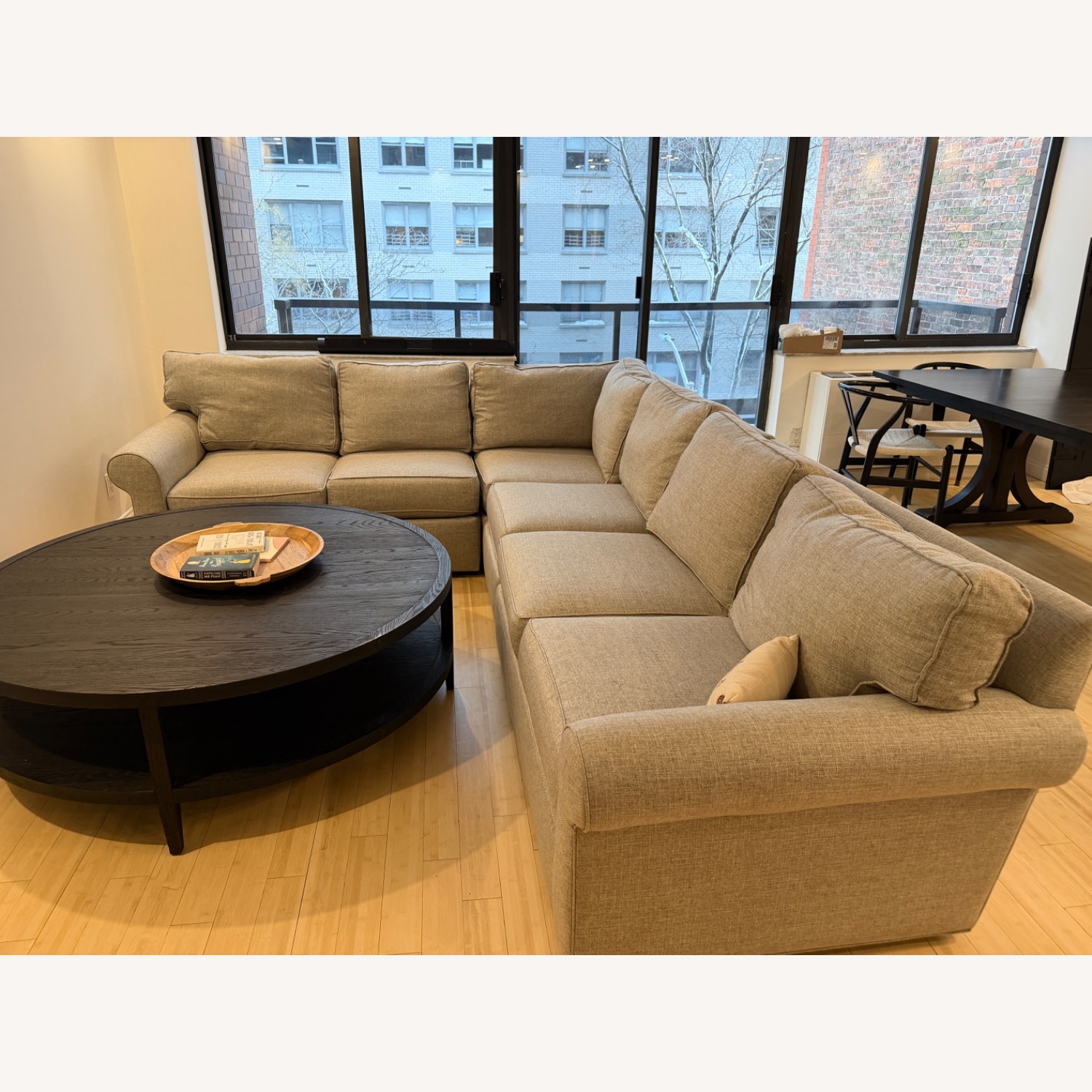 Ethan Allen Light Gray 3+ Piece Sectional - image-1