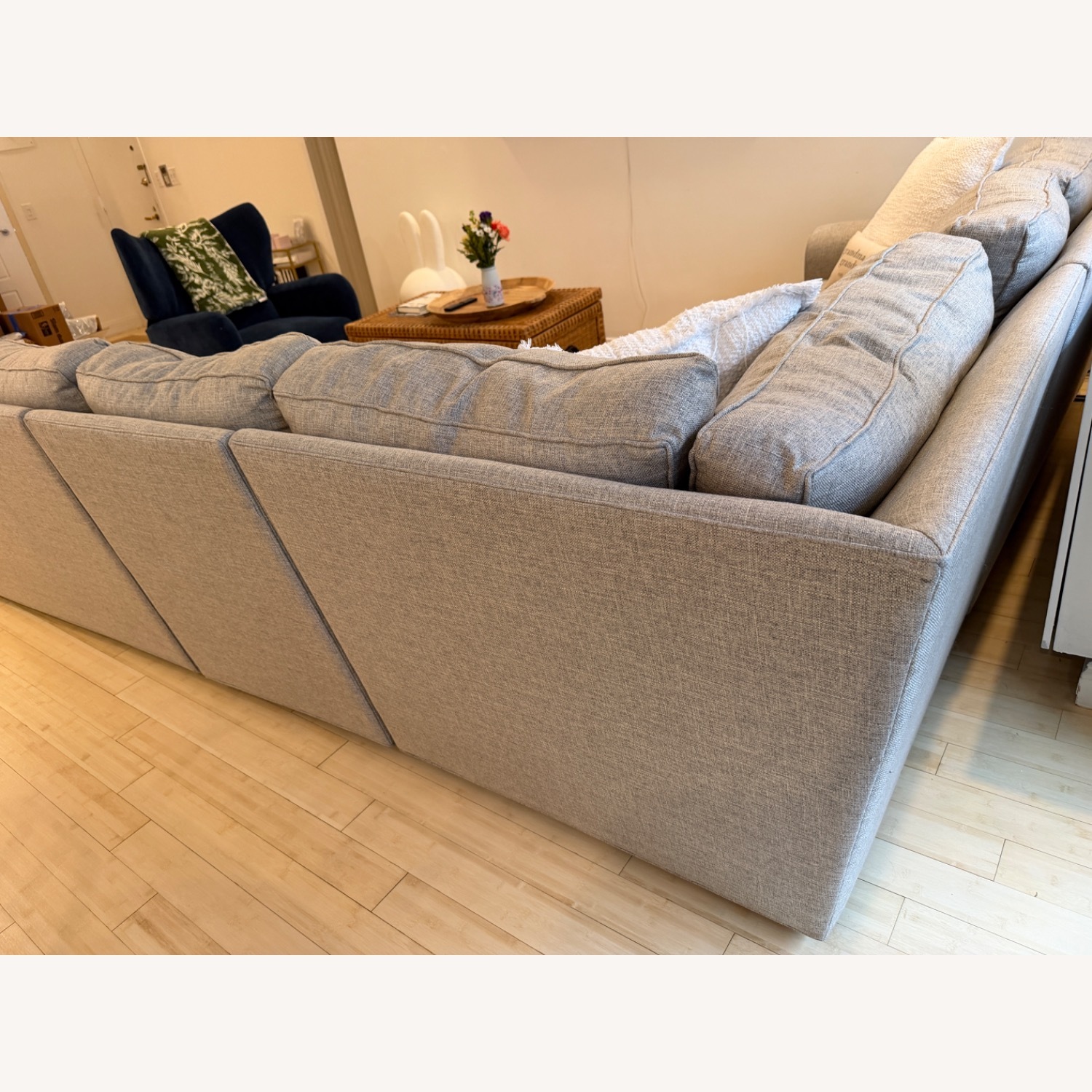 Ethan Allen Light Gray 3+ Piece Sectional - image-3