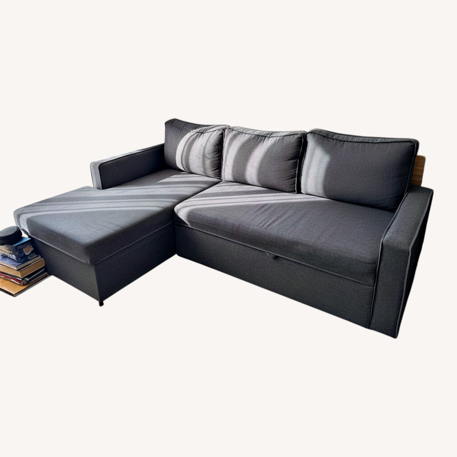 Home Depot Dark Gray Fabric Sleeper Sofa - image-0