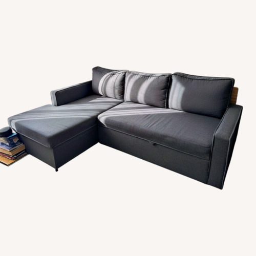 Used Home Depot Dark Gray Fabric Sleeper Sofa for sale on AptDeco